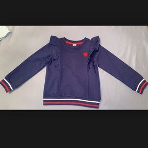 Janie and Jack Ruffle Heart Sweatshirt